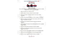Crash Course: Government and Politics #45: Media Regulation Worksheet