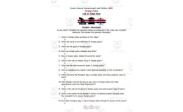 Crash Course: Government and Politics #50: Foreign Policy Worksheet