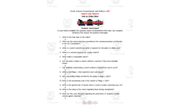 Crash Course Government Episode Worksheet | 27 - Search and Seizure