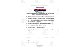 Crash Course Government Episode Worksheet | 49 - Social Policy