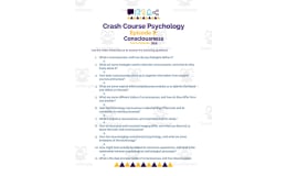 Crash Course Psychology Episode Worksheet | 8 - Consciousness
