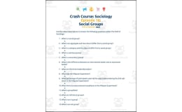 Crash Course Sociology #16: Social Groups Student Worksheet