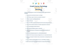Crash Course Sociology Episode Worksheet | 18 - Deviance