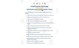 Crash Course Sociology Episode Worksheet | 8 - Harriet Martineau & Gender Conflict Theory