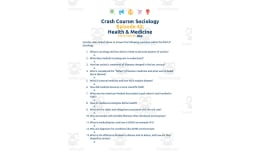 Crash Course Sociology Worksheet | 42 - Health & Medicine