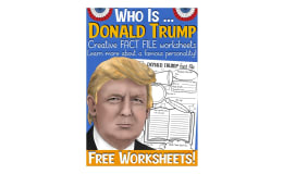 Creative Fact File Worksheets: Who is Donald Trump?