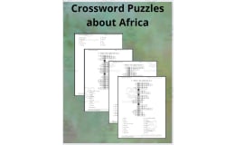 Crossword Puzzles about Africa