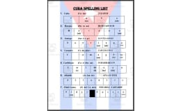 Cuba Spelling List
