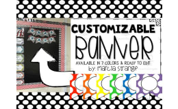 Customizable Polka Dot Banners