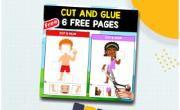 CUT AND GLUE | 6 FREE WORKSHEETS