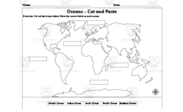 Cut and Paste Oceans - World Map