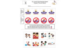 Cut, Sort, & Glue-Respecting Personal Space Sorting Activity