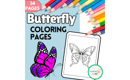 Cute Butterfly Coloring Pages for Kids.