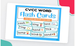 CVCC Word and Picture Flash Cards