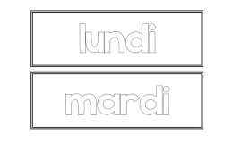 Days of the Week Labels (French Version)