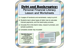 Debt and Bankruptcy: Personal Financial Literacy Lesson