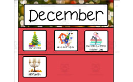 December Christmas Theme Calendar Pieces