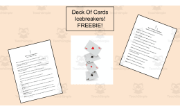 Deck of Cards Icebreakers!