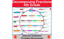 Decomposing Fractions – Grade 4 Worksheet Set