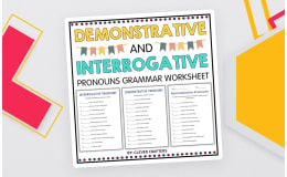 Demonstrative and Interrogative Pronouns Grammar Worksheet for Grade 4