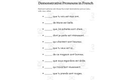 demonstrative pronouns in french exercises