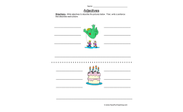 Describing Pictures Adjectives Worksheet