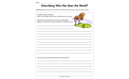 Describing Who Has Seen the Wind Worksheet