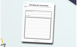 Describing Your Favorite Book Worksheet