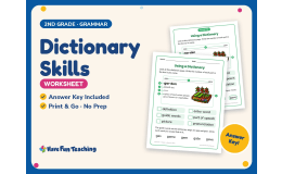 Dictionary Skills Worksheet – 2nd Grade Library Practice + Answer Key