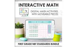 Digital Math for 1st Grade NBT Standards - (BUNDLE of Slides + Self-Grading Quiz)