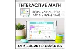 Digital Math for 4.NF.2 - Fraction Equivalence and Ordering (Slides + Self-Grading Quiz)