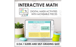 Digital Math for 5.OA.1 - Write and Interpret Numerical Expressions (Slides + Self-Grading Quiz)
