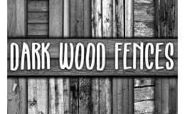 Digital Paper: Dark Wood Fences