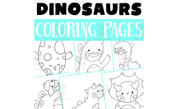 Dinosaur Coloring Pages Worksheet Activity