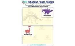 Dinosaur Pasta Fossils Activity
