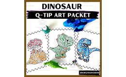 Dinosaur Q-Tip Art Packet
