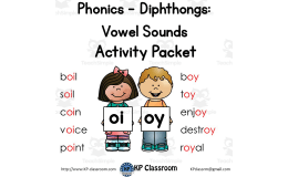OI OY Diphthong – Phonics Activity Packet