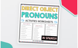 Direct Object Pronouns Practice Grammar Worksheets in Spanish