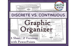 Discrete vs Continuous Functions – Graphic Organizer