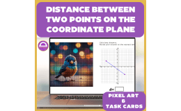 Distance Between Two Points on the Coordinate Plane Pixel Art
