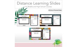 Distance Learning Daily Slides for Middle School & High School - School Themed