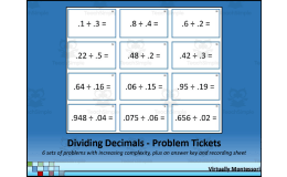 Dividing Decimals - Problem Tickets