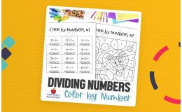 Dividing Numbers Color by Number Worksheet