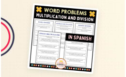 Division and Multiplication Word Problems Math Worksheets in Spanish