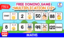 DOMINÓ GAME OF MULTIPLICATION | Emojis Themed