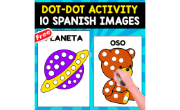 DOT-DOT ACTIVITY | 10 FREE IMAGES IN SPANISH