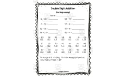 Double Digit Addition Without Regrouping Assessment