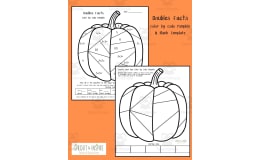 Doubles Facts Color by Code Pumpkin Edition