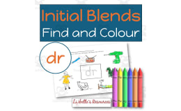 DR Blend Find and Colour Phonics Worksheet to Develop Phonemic