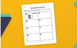 Drawing Tens and Ones Worksheet